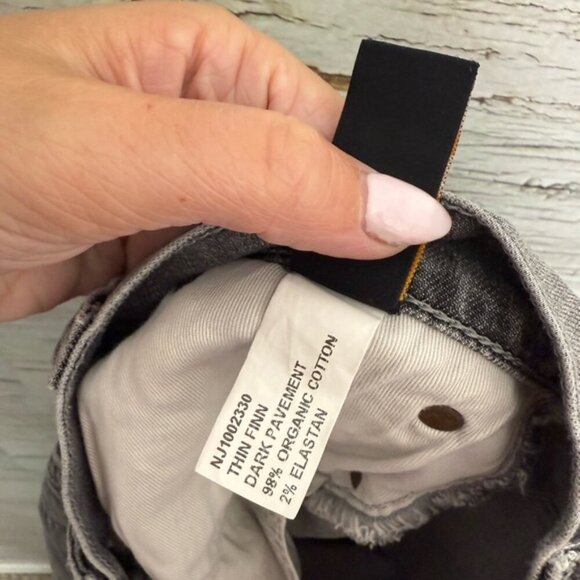 Nudie Jeans Men's Thin Finn Organic Cotton In dark pavement  Jeans 32x34 - Picture 5 of 8